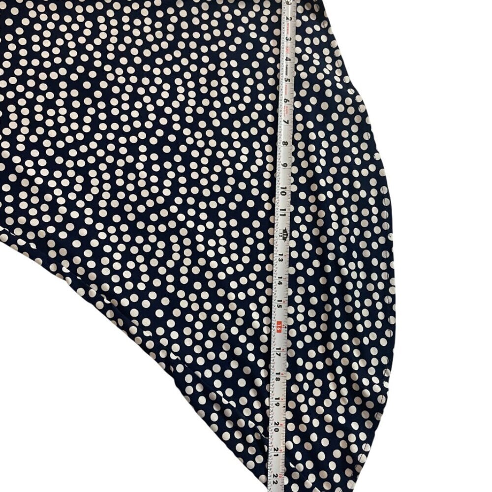MSK. Women's jumpsuit with blue and white polka dot designs. Size M. - Picture 6 of 6